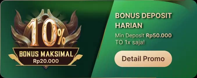 2# BONUS DEPOSIT HARIAN – TO 1X!